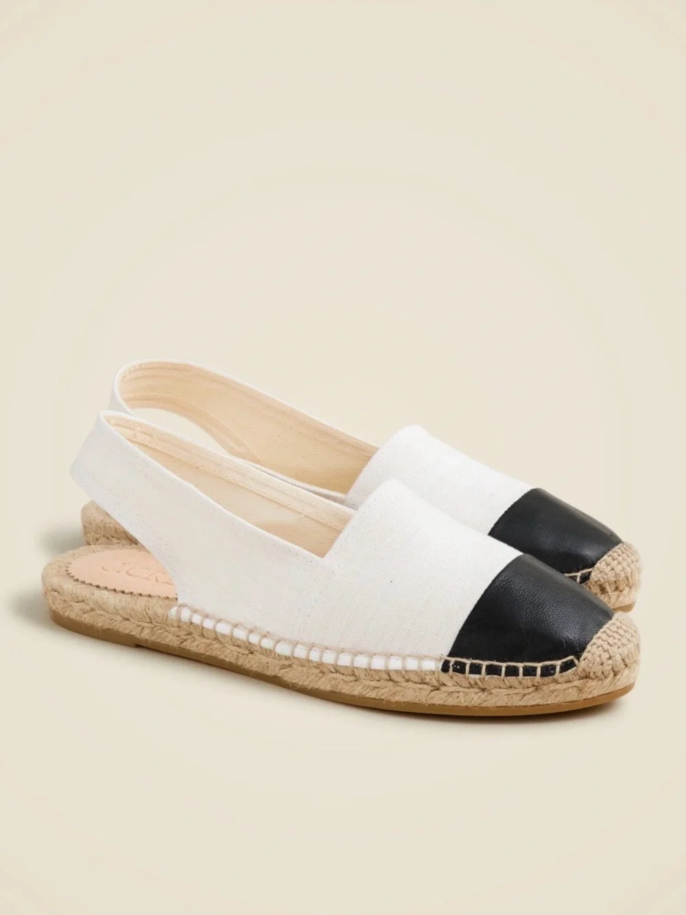 J. Crew cap toe slingback espadrilles in canvas
